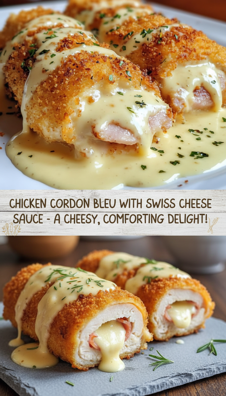 Chicken Cordon Bleu With Swiss Cheese Sauce Recipes Lili